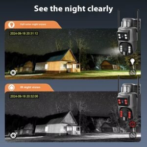 360 Night Vision 6 Million HD Night Vision Full Color Solar Camera