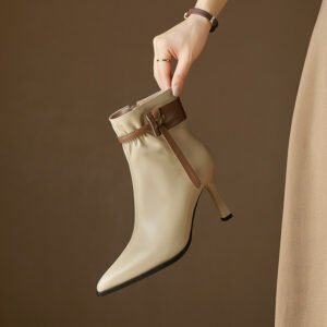 Minimalist And Elegant Women's Pointed-Toe Stiletto Martin Boots