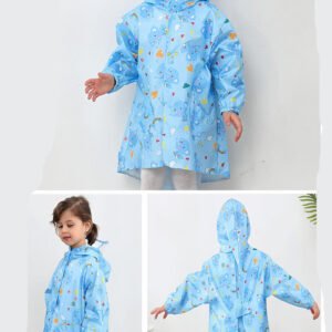 Poncho kid student raincoat