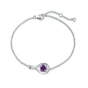 Waterdrop-shaped Colorful Zircon Adjustable December Birthstone Bracelet