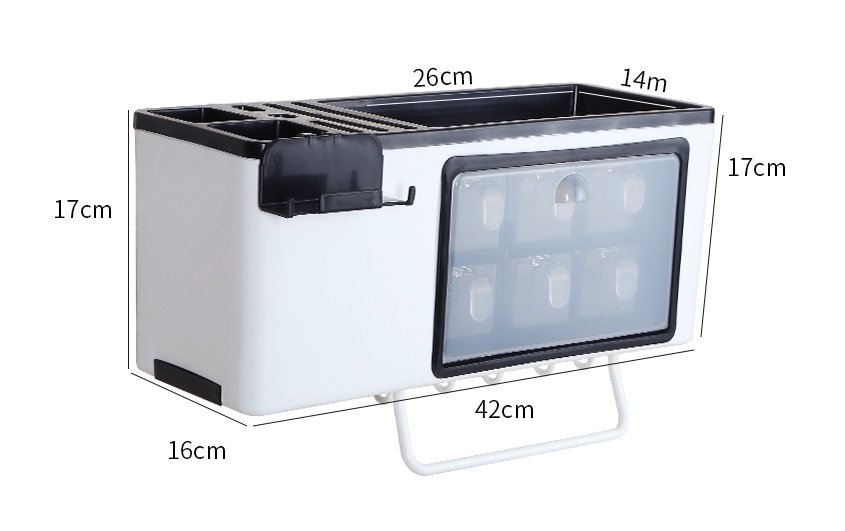 Kitchenware Rack Seasoning Storage Box Multifunctional Floor Condiment Storage Knife Rack - Image 7