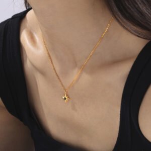 Female Versatile Star-shaped Zircon-inlaid Necklace