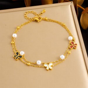 Simple Fashion Personality Colorful Starfish Anklet