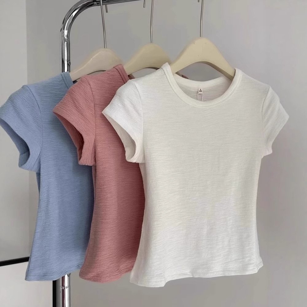 Summer Texture Ruffle Short Sleeve Women - Image 4