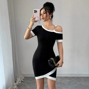 Black And White Chic Casual And Elegant Dress