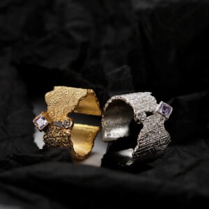 Korean-style Niche Luxury S925 Sterling Silver Ring With Diamonds