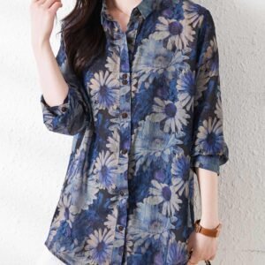 Plus Size Sun Protection Women's Loose Chiffon Shirt