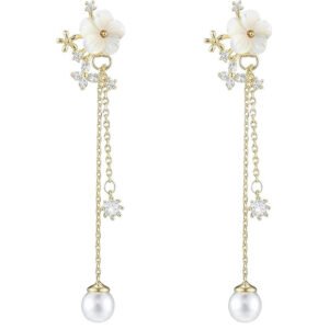 Light Luxury Long Chain Pearl Earrings