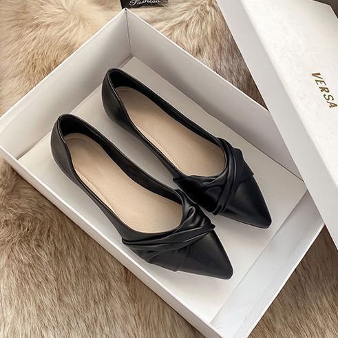 New Chanel-style Pointed-toe Flat Shoes For Women - Image 5