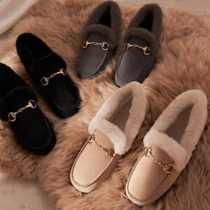 Outer Wear Plus Cashmere Lamb Edamame Peas Shoes Women