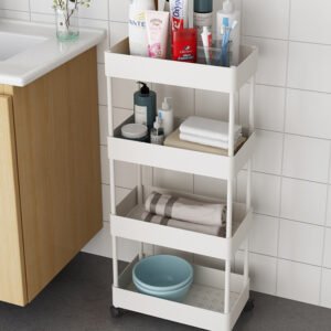 Bathroom Kitchen Mobile Trolley Debris Sorting Storage Rack