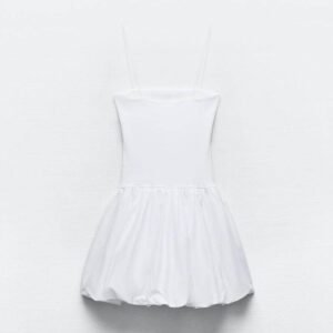 Off-the-shoulder Stretchy Thin-strapped Ruffled Patchwork Dress