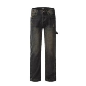 Street Scrape Straight High Street Casual Jeans Men