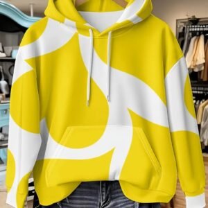 Women's Printed Hooded Pullover Sweatshirt