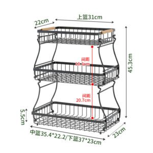 Living Room Desktop Double-layer Snack Fruit Storage Basket