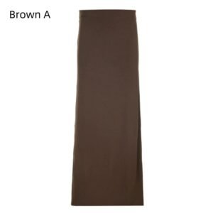 Back Slit Straight Tube Slimming High Waist Black Long Skirt