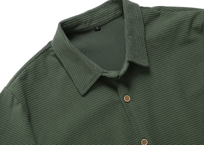 Men's Casual Loose Checked Short-sleeved Shirt - Image 4