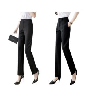 Female Office Worker Straight Workplace Suit Pant