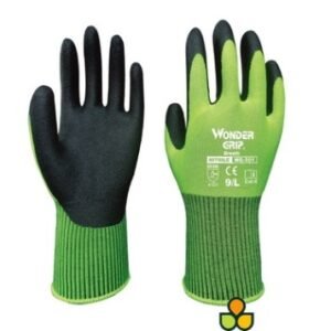 More labor insurance nitrile dipped breathable ultra-thin wear-resistant anti-skid handling gardening gloves WG501 fluorescent yellow