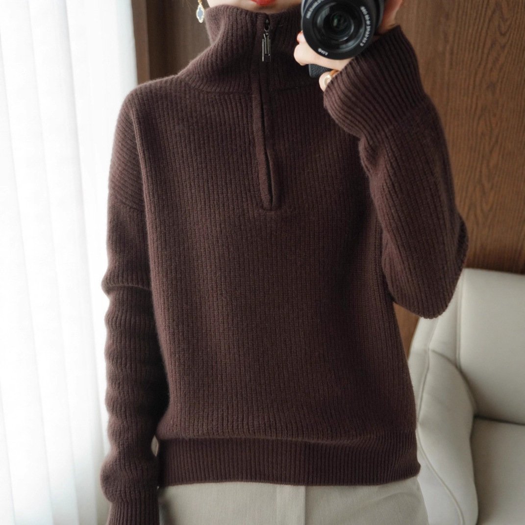 Women's Thickened Pullover Knitted Sweater Top - Image 3