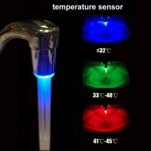 Intelligent LED Temperature Sensitive Faucet Shower 3-Color Light-up