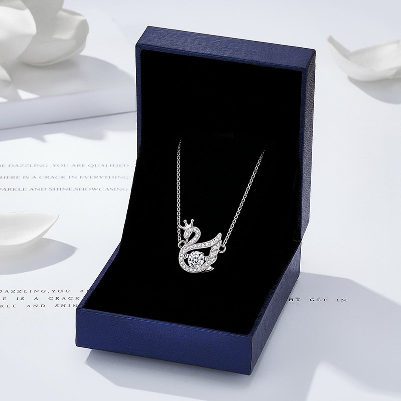 S925 Sterling Silver Graceful Swan Necklace - Image 3