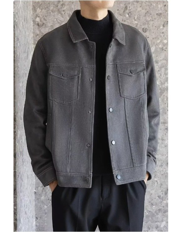 Spring And Autumn New Polo Collar Loose Short Work Clothes - Image 7