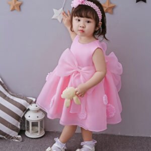 The Spring And Summer Of Years Old Female Infant Baby Child Princess Dress Girls DressPink Flower Girl Dress Skirt