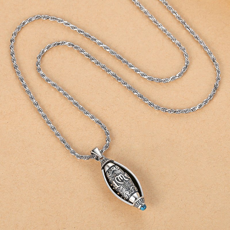 Six Character Mantra Sutra Pendant Necklace - Image 5