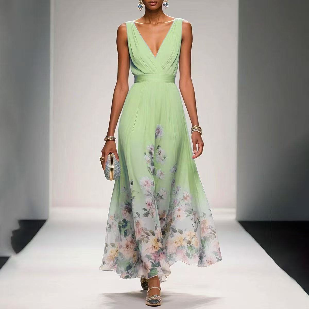 Evening Gown Elegant V-neck Cross-border Dress - Image 6