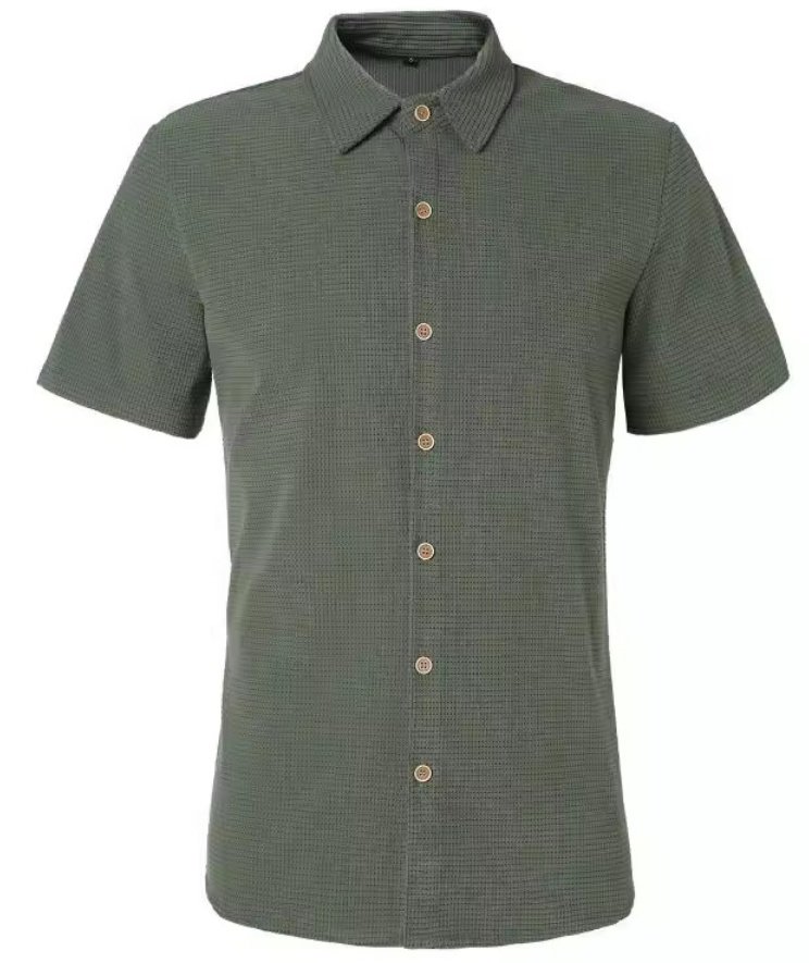 Men's Casual Loose Checked Short-sleeved Shirt - Image 2
