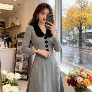 Sleek Sophisticated Womens Chanel-style Sweater Dress