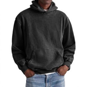 Men's Round Neck American Retro Casual Hooded Sweatshirt