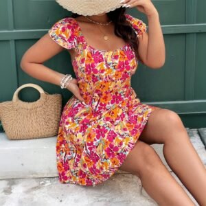Plus-size Women's European And American Style Floral A-line Skirt