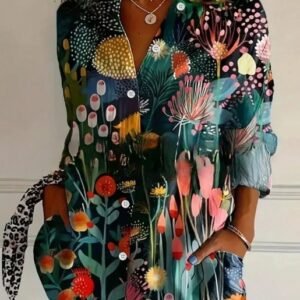 Trendy Long-sleeve Printed Pattern Printed 3D Shirt