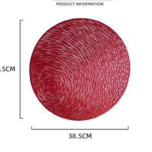 Stylish Round Dining Table Kitchen Hollow Pvc Heat Proof Mat
