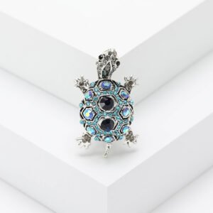 Fashion Retro Rhinestone Turtle Brooch Creative
