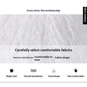 Girls Sequins White Flying Sleeves Feather Dress