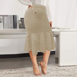 Spring Slimming Mermaid Midi Skirt For Curvy Women