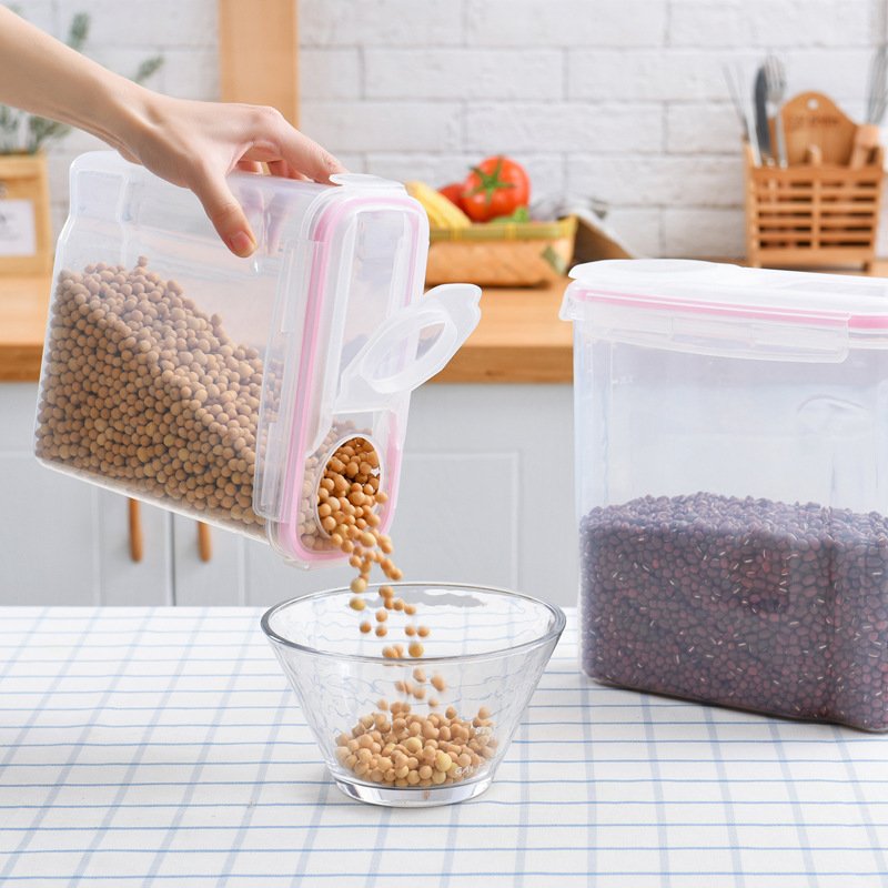 Original Airtight Cereal Container Locking Lid Watertight Bpa-Free Plastic Great Food Storage Keeper for Flour Sugar Dry Food - Image 4
