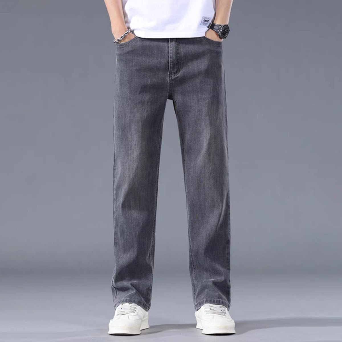 Thin Straight Loose High-end Business Casual Long Pants Men - Image 2