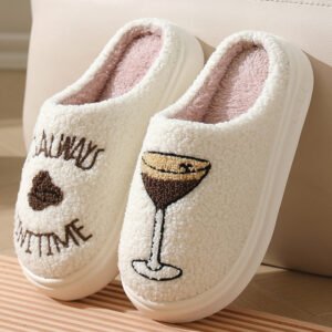 Couples Thick-soled Warm Cotton Slippers
