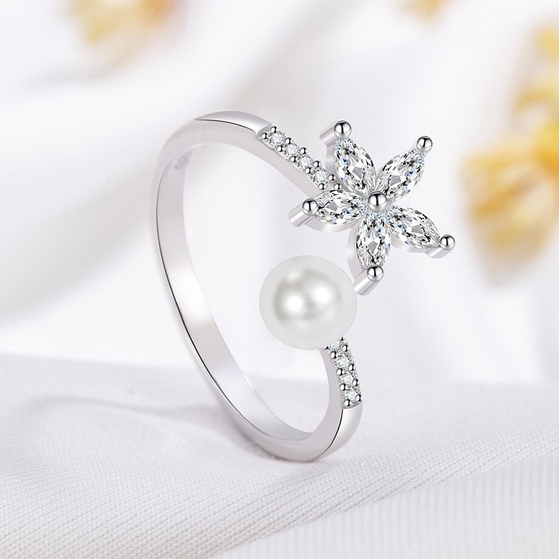 Original Design Pearl Pentagram Ring - Image 4