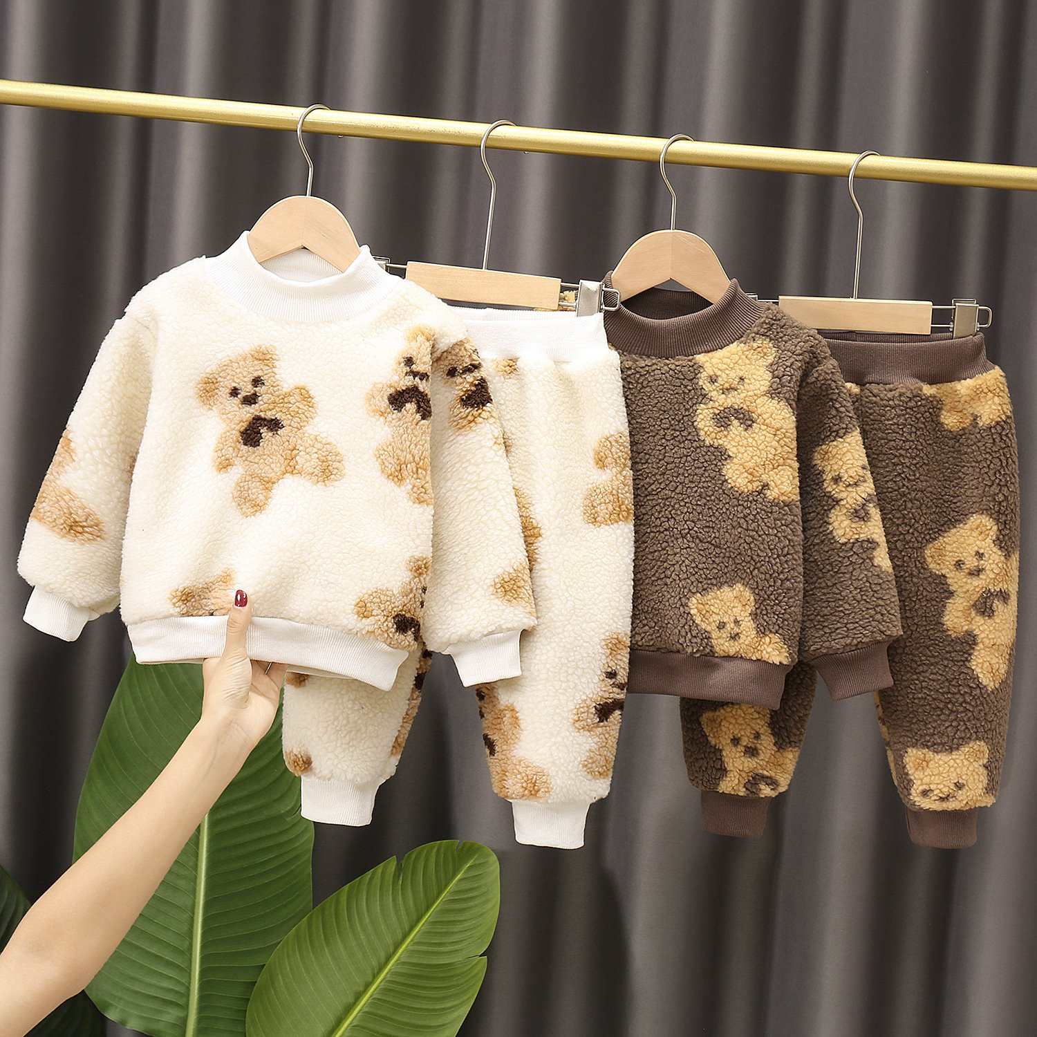 Baby Boy's Western Style Autumn And Winter Clothes Children's Casual Sweatshirt Two-piece Set - Image 5