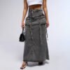 Women's American-style Retro Wrong Waist Denim Overalls Skirt