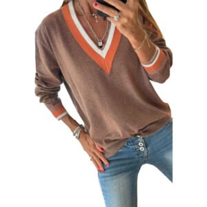 Casual Style Loose Knitted Top For Women