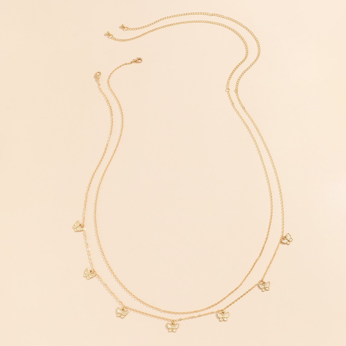 Hot Girl Style Small Butterfly Tassel Double-layer Waist Chain For Women - Image 4