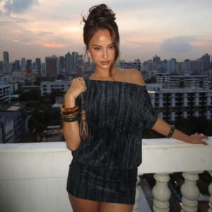 Sexy Cutout Backless Off-Shoulder Bandage Mini Dress