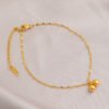 Gold & Small Ball Lip Chain Titanium Steel Anklet Women