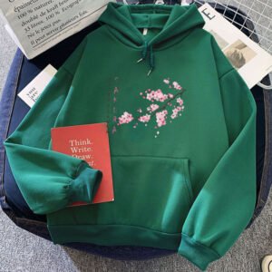 Womens Fashionable Printed Casual Loose Hoodie